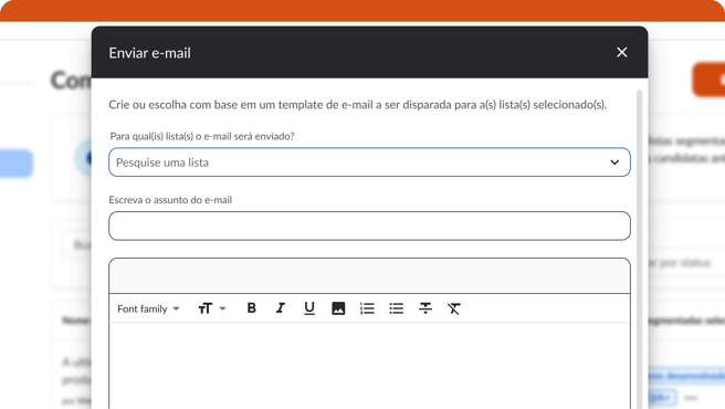 Tela - Comunicação Personalizada - CRM de Talentos