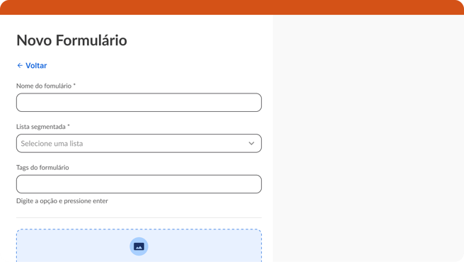 Tela - Página de captação - CRM de Talentos
