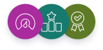 Imagem ilustrativa de produtos e ferramentas para retenção de talentos em uma plataforma de gestão de pessoas.